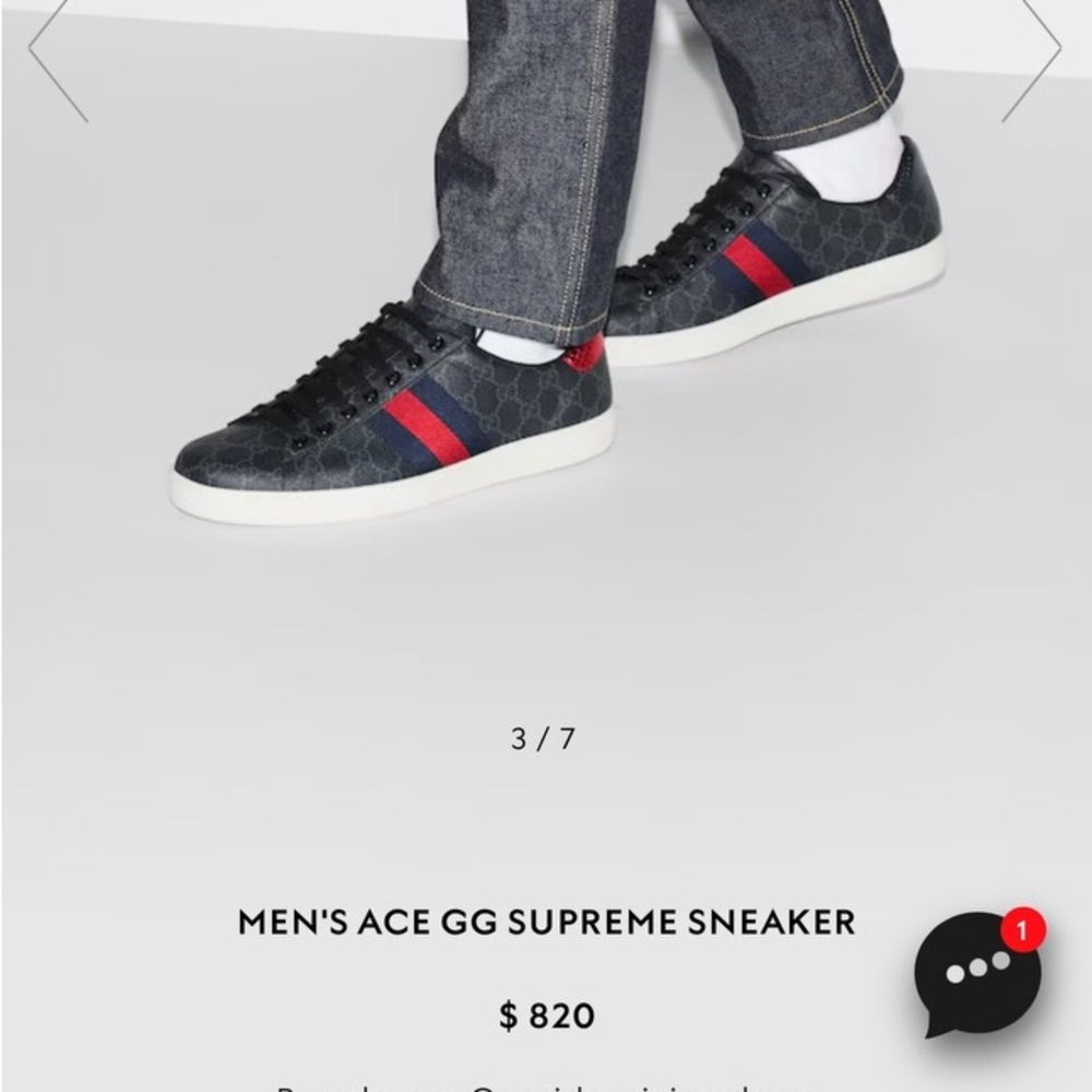 Men’s authentic Gucci sneakers